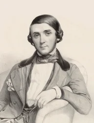 Jean-Henri Ravina zongoraművész és zeneszerző portréja 1818-1906, 1845 körül.