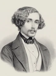 Julius Schulhoff zongoraművész és zeneszerző portréja 1825-1898, 1850.