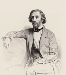 Julius Schulhoff zongoraművész és zeneszerző portréja 1825-1898, 1854.