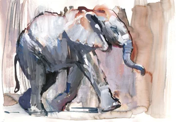 Elefántbébi, 2012 (vegyes technika papíron)