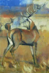 Vörös szarvas, részlet a Gathering Deer-ből, 1998 vegyes technika és kollázs papíron 117689 részlet