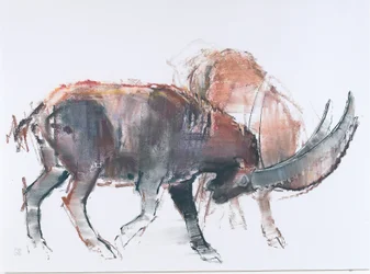 Scimitar, 2006 (szén és konte papíron)