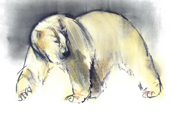 Yellow Ghost, 2016, (konté és pasztell papíron)
