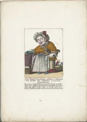 De dwerg Frau Agatha Zipperlingin, hondje, 1710 körül Mrs. Agatha Zipperlingin, született Castaunin von Falten und Zeckerthal, neves kutyaanya (cím a tárgyon) Il Callotto resurcitato vagy újonnan berendezett kis szekrény (sorozat címe)