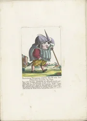 A dwerg Pantaleon Bürgman van de Zwitserse Garde te Rome, 1710 körül Pantaleon Bürgman, a svájci gárda őrszolgálata Rómában (cím a tárgyon) Il Callotto resurcitato vagy újonnan berendezett kis szekrény (sorozat címe)