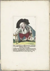 A dwerg Veith Schöberl von Gümpendriel, 1710 körül Veith Schöberl von Gümpendriel született, a crabatendörffli nagy Hollhippen Fabrica, Niderlag rokona (cím a tárgyon) Il Callotto resurcitato vagy újonnan berendezett kis szekrény (ti. sorozat).