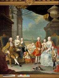 Mária Terézia családja körében, 1754