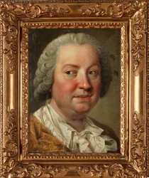 Önarckép - Martin van Meytens ifjabb (1695-1770) festménye, olaj, vászon, 36x26,5 cm - Önarckép, Martin van Meytens, fiatalabb olaj, vászon - Magángyűjtemény
