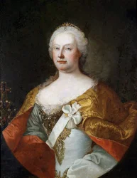 Mária Terézia osztrák császárné (1717-1780) portréja - Martin van Meytens (1695-1770) festménye, olaj, vászon, 1750 körül, holland művészet