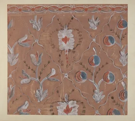 Kézzel festett falrészlet, c. 1939.