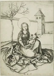 A Madonna és gyermeke az udvarban