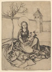 A Madonna és a gyermek az udvaron, kb. 1435-1491.