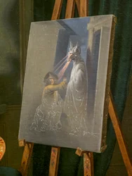 A festő Christian August Lorentzen, részlet