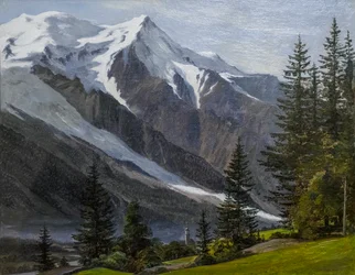 Kilátás Chamonix-ra és a Mont Blanc-ra