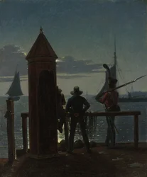 Kilátás a koppenhágai Citadella sáncáról a Holdfény által, 1839.