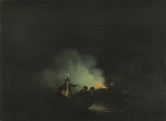Matthijs Beelaerts, a Nemzeti Gárda parancsnokának átkelése Papendrechtbe 1813. november 22. éjszakáján