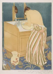 Woman Bathing (La Toilette), 1890-1 (szárazhús és akvatinta)