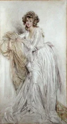 Egy Edwardian Lady (akvarell, papír)