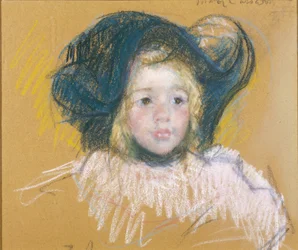 Kislány nagy kalapban, 1904 körüli (pasztell, papír)