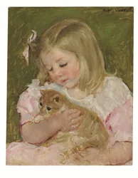 Sara macskát tart, 1907-08 körül (olaj, vászon)