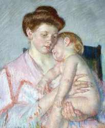 Sleepy Baby, 1910 körül (pasztell, papíron)