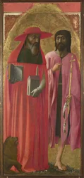 Szent Jeromos és Keresztelő János, kb. 1428-1429
