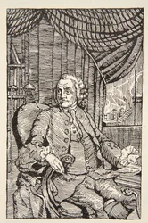 Franklin, Boris Mestchersky († 1957) másolata, illusztrációja a "Histoire de la Nation Francaise", Sciences, I. és II. kötetből, Gabriel Hanotaux (1853-1944), 1924
