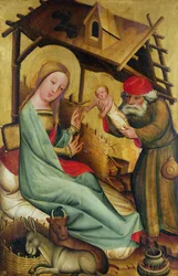 Születés a hamburgi Szent Péter-főoltárról, a Grabower-oltár, 1383 (tempera a táblán)