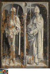 A Szent György legenda külseje, 1500-10 körül (olaj, tábla)