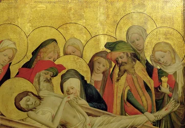 A síremlék, a hamburgi Szent János-templom Szent Tamás-oltárának táblája, 1424-ben kezdődött (tempera és olaj, tábla) (144552. részlet)