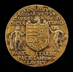 Herkules és Janus által támogatott pajzs [fordítva], c. 1503.