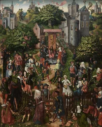 Íjászok Fesztiválja (olaj, panel)