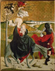 Menekülés Egyiptomba (festmény fára)