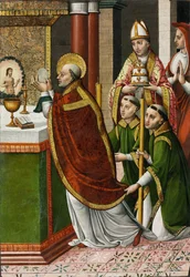 Nagy Szent Gergely - Portillo mestere (aktív 1520-1530) - c. 1520 - Tempera panelen - 96,2x66,5 - Szepmuveszeti Múzeum, Budapest