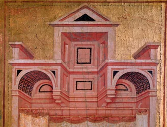 Szent Cecília és életének története (Architecture Detail) - oltárkép, 1290-1320 körül