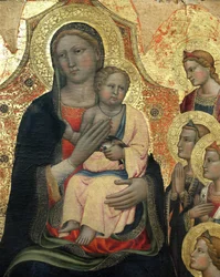 A Szűzanya és gyermeke 8 angyallal körülvéve, részlet (festmény)