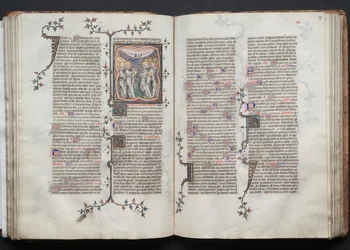 A Gotha Misekönyv: Fol. 76v, A felemelkedés, c. 1375.