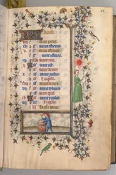 Nemes Károly navarrai király órái 1361-1425: fol. 8r, augusztus, c. 1405.