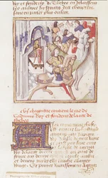 Ms 622 fol.9v Cadmus, Théba alapítója, a "Des Hommes Illustres"-ből, 1460 körül.