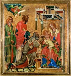 A bölcsek imádása (tempera, fa)