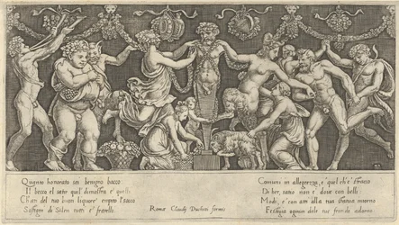 Római pompás tükör: Priapus-áldozat, 16. század., 16. század.