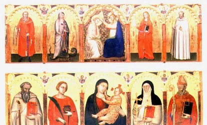 A Szűz megkoronázása szentekkel