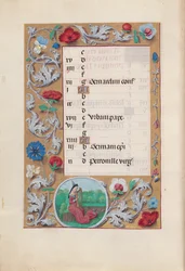 Izabella katolikus királyné, spanyol királynő órái: Fol. 6v, május, c. 1500.