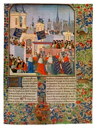Izabella királynő belépése Párizsba, 1385 15. század.