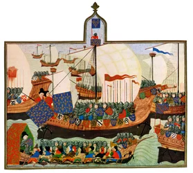 A franciák és genovaiak expedíciója Barbariába, 15. század.