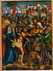 Krisztus a keresztre szegezve (tempera diófára)