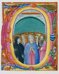 Mindenszentek E vagy O kezdőbetűben, kb. 1430-40.
