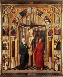 A megváltás triptichonja, középső panel: Keresztrefeszítés