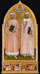 St. Cosmas and St. Damian, 1370-1375 körül (tempera és aranylevél a panelen)