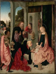 Német: Die Anbetung der Könige Adoration of the Kings (A királyok imádása)